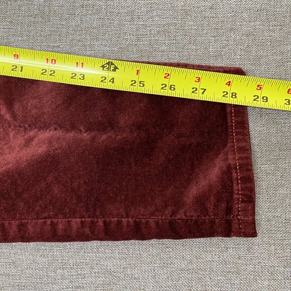 LOFT Made & Loved Velvet Like Jeans Women's 28 Mid Rise Rust Red Casual Pants - Picture 12 of 14